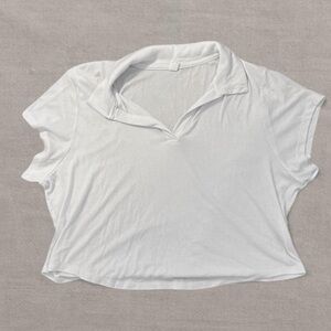 3/$20 Ultralight White Short Sleeve Women's Top